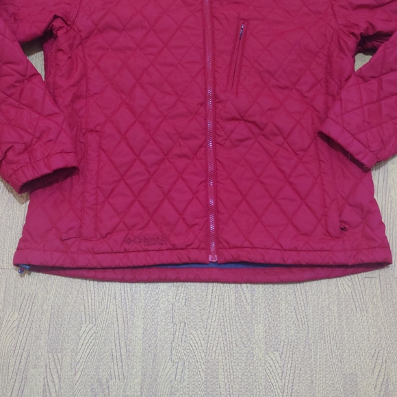 Columbia Vertex Interchange Women's Rain Jacket Extra Large Red Full Zip Hiking - Picture 2 of 16
